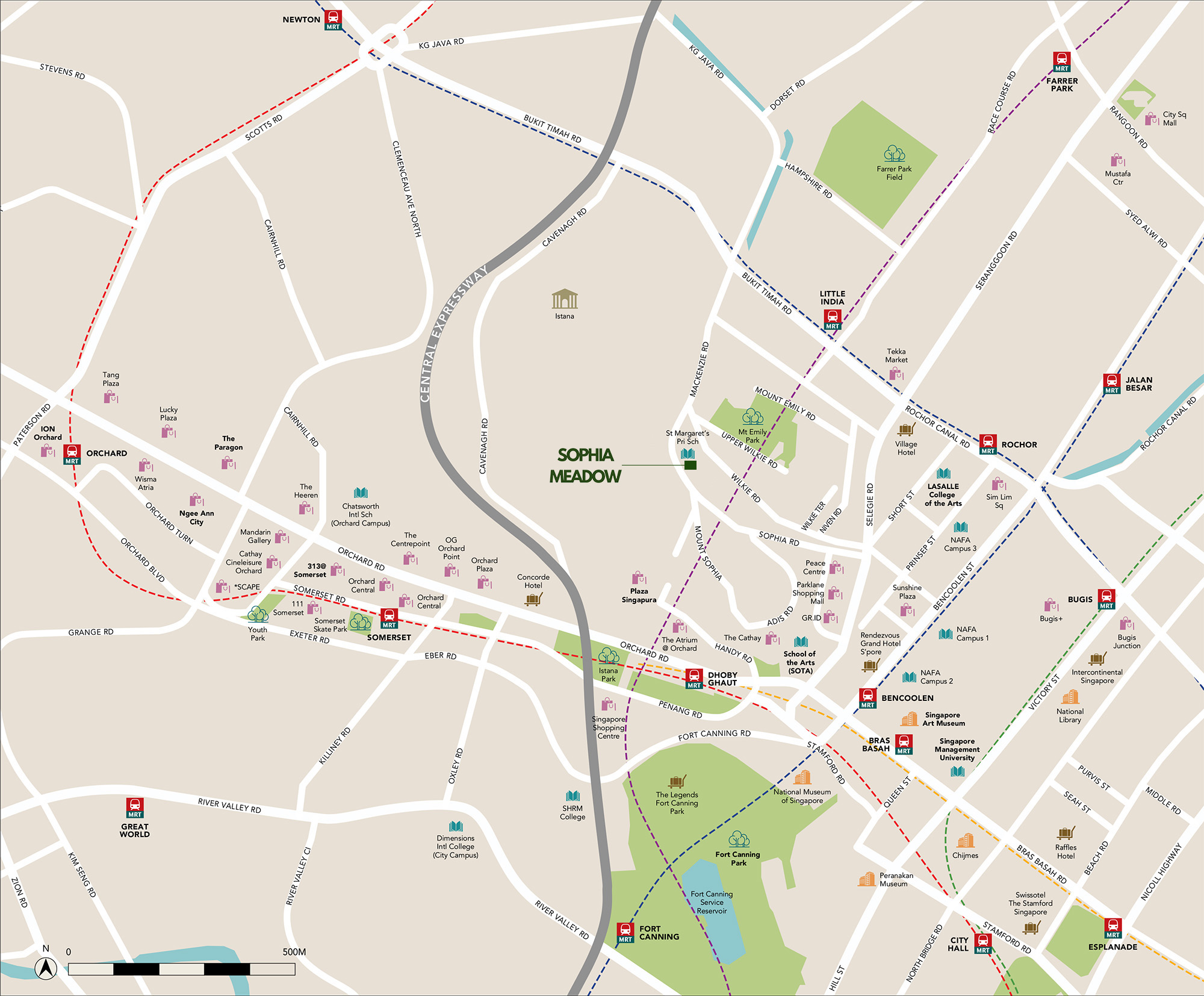 Sophia Meadow Location Map